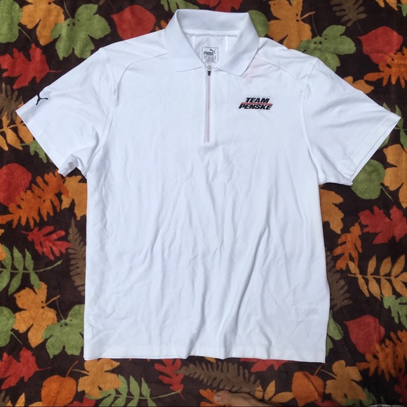 Puma Mens White Short Sleeve Shirt Size 